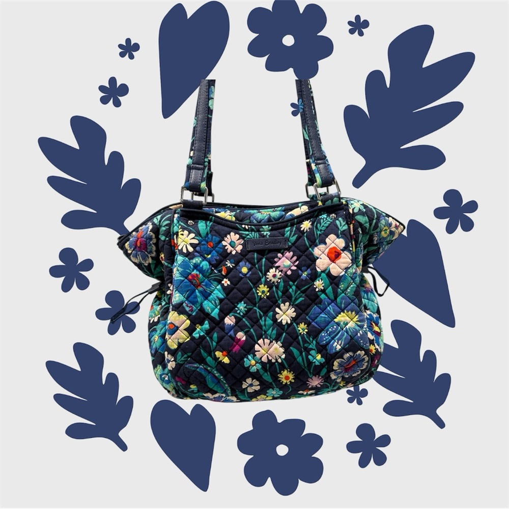 Vera Bradley Multicolor Floral Quilted Shoulder Bag Moonlight Garden GUC
